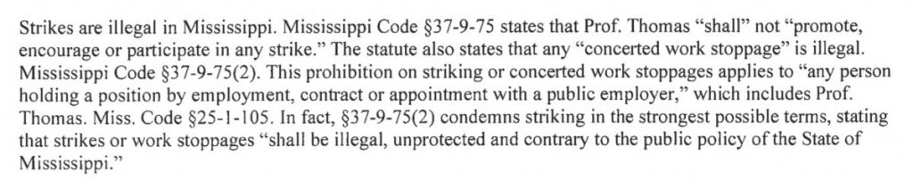 State Auditor: Ole Miss professor could face termination for striking