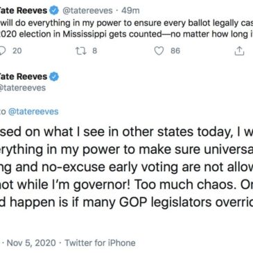 Reeves dismisses possibility of early, mail-in voting in Mississippi